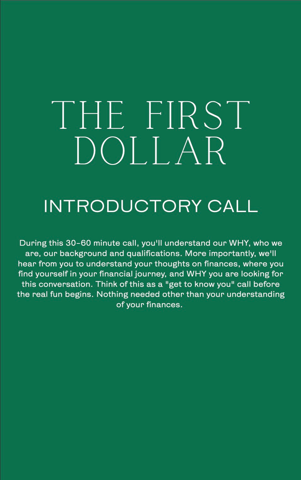 Introduction + Data Gathering Call